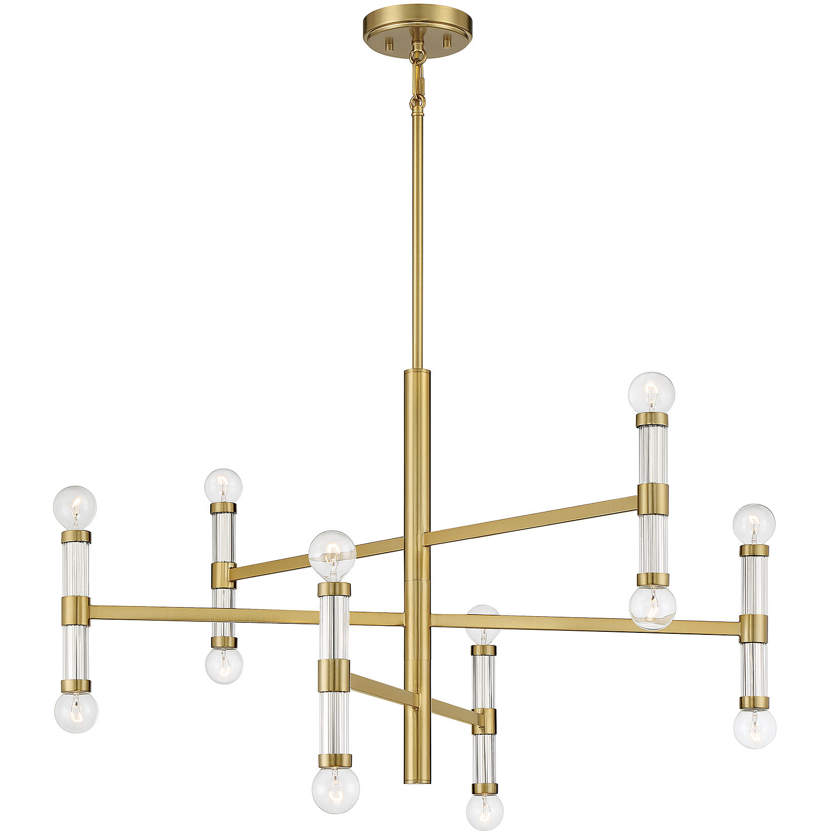 Kingsburg 12 Light 32 inch Warm Brass Chandelier Ceiling Light