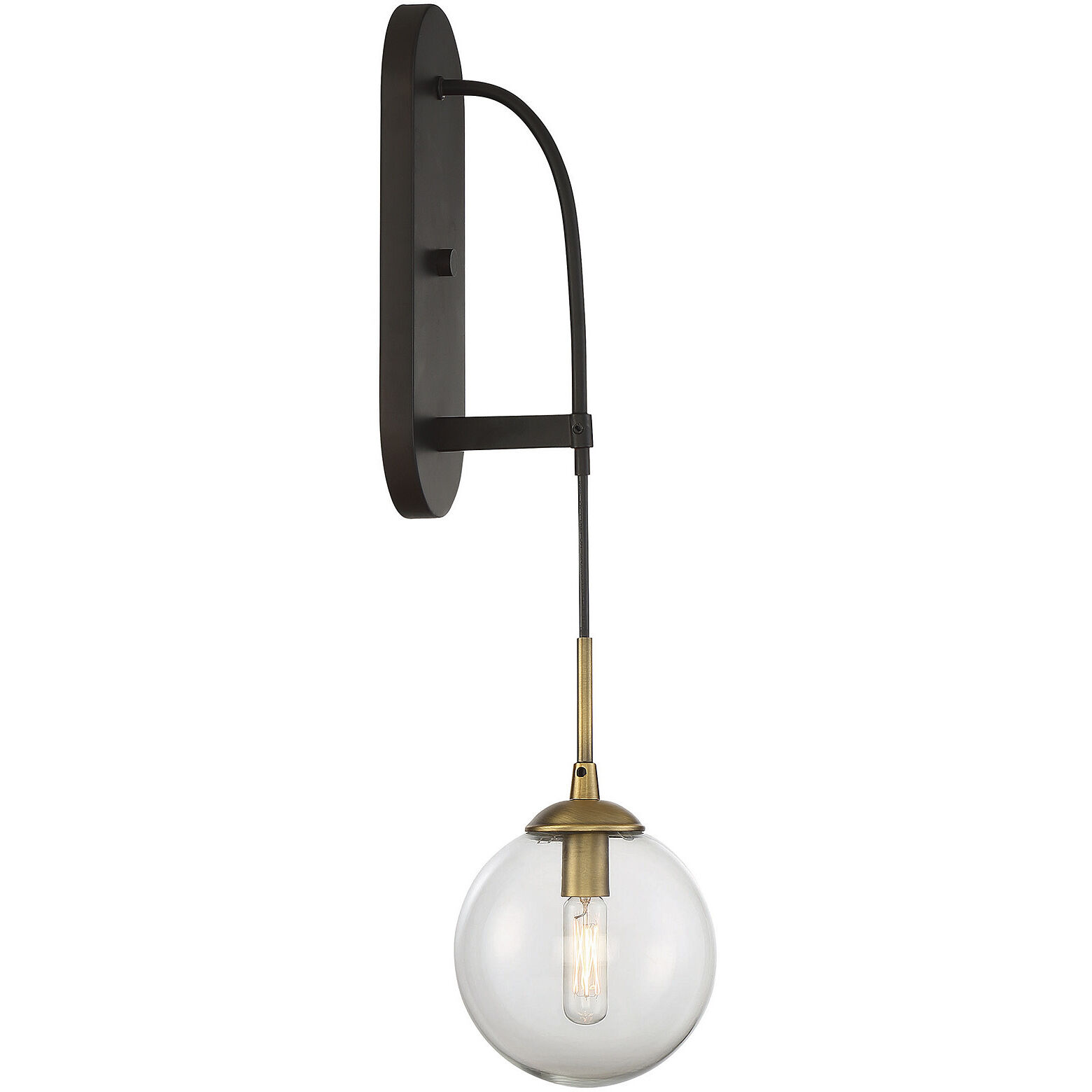 Fulton 1 Light 5.5 inch English Bronze and Warm Brass Wall Sconce Wall Light