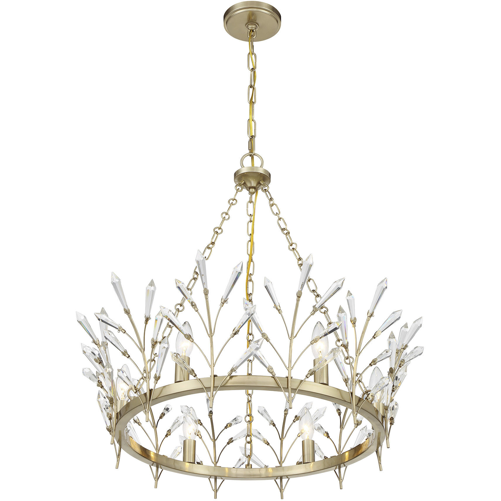 Orianna 6 Light 26 inch Noble Brass Chandelier Ceiling Light