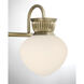 Melbourne 3 Light 25.5 inch Noble Brass Bathroom Vanity Light Wall Light