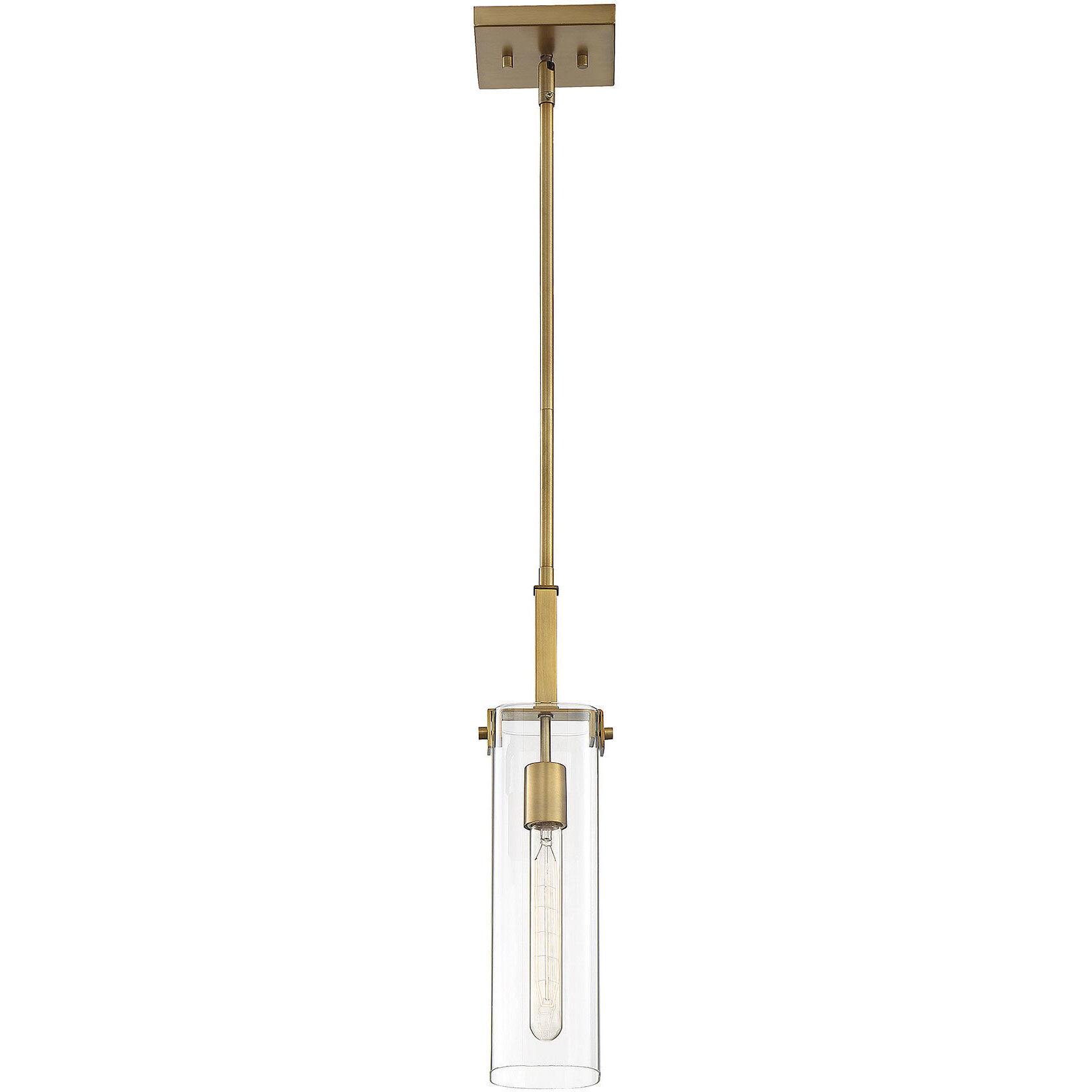 Winfield 1 Light 5.13 inch Warm Brass Mini-Pendant Ceiling Light, Essentials