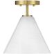Blair 1 Light 10 inch Warm Brass Mini-Pendant or Semi-Flush Ceiling Light