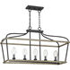 Danbury 5 Light 14 inch Weathervane Outdoor Linear Chandelier