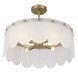 Ashton 4 Light 20 inch Noble Brass Covertible SemiFlush Ceiling Light, Essentials