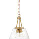 Calhoun 3 Light 15 inch Warm Brass Pendant Ceiling Light, Essentials