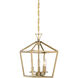 Townsend 3 Light 10 inch Warm Brass Pendant Ceiling Light, Essentials