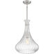 Bristo 1 Light 14 inch Satin Nickel Pendant Ceiling Light, Essentials