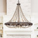 Mallory 5 Light 30 inch Fossil Stone Pendant Ceiling Light
