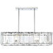Bangle 5 Light 40 inch Polished Chrome Island Chandelier Ceiling Light