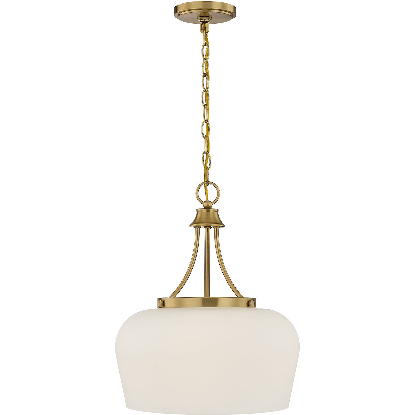 Octave 3 Light 15 inch Warm Brass Pendant Ceiling Light, Essentials