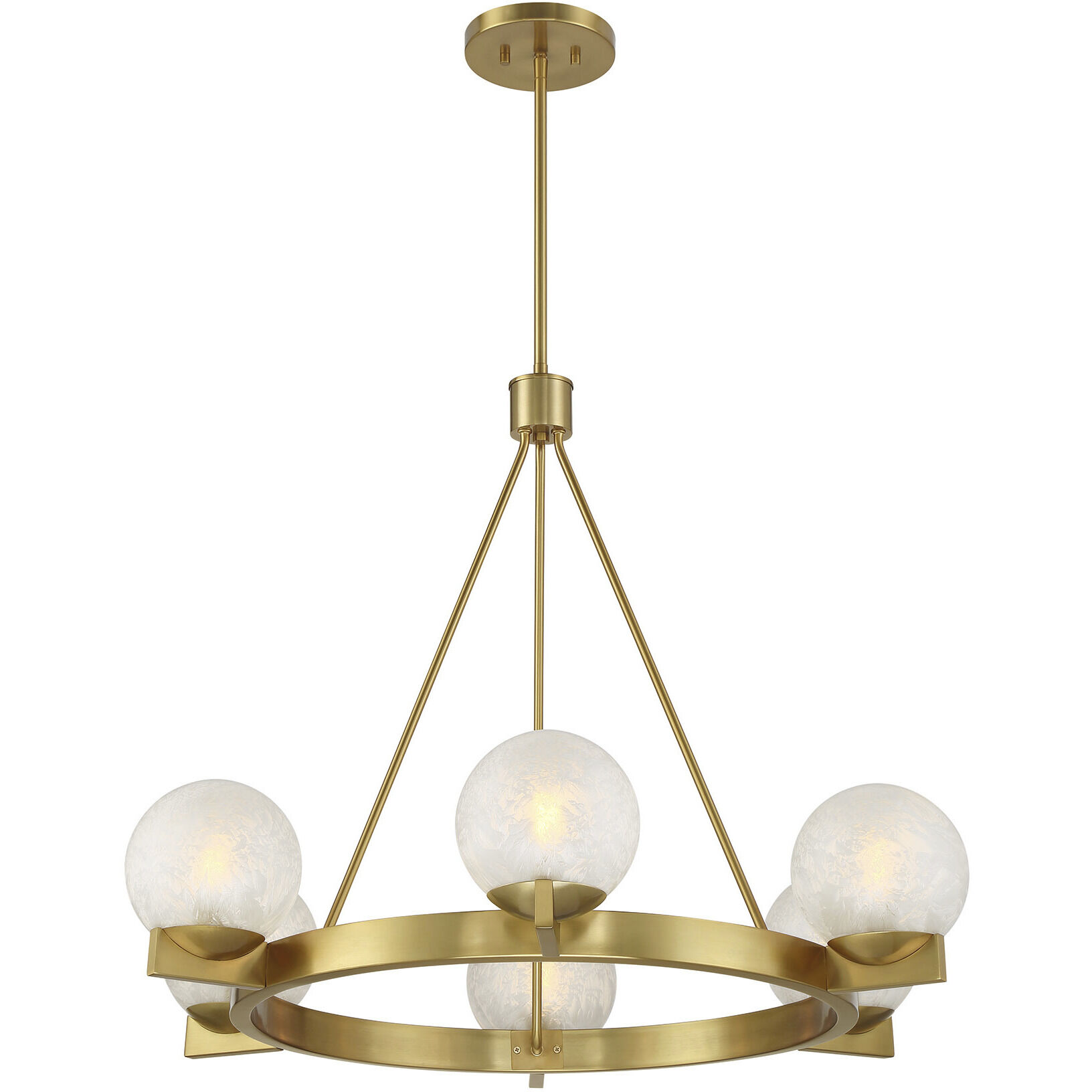Darien 6 Light 32 inch Warm Brass Chandelier Ceiling Light