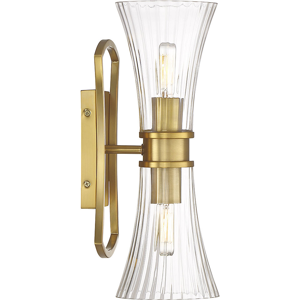 Bennington 2 Light 6.25 inch Warm Brass Wall Sconce Wall Light