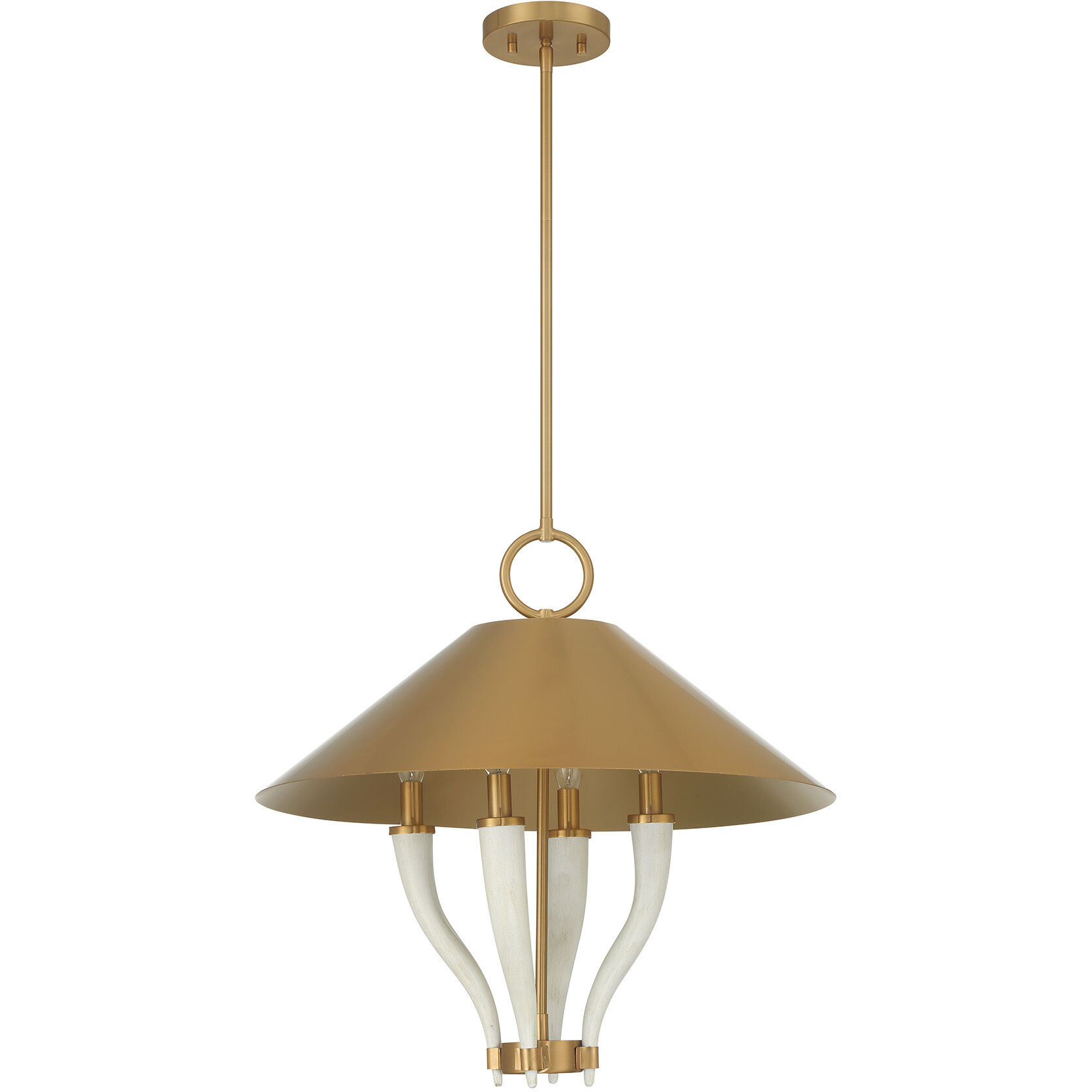 Hearne 4 Light 22 inch Warm Brass Pendant Ceiling Light