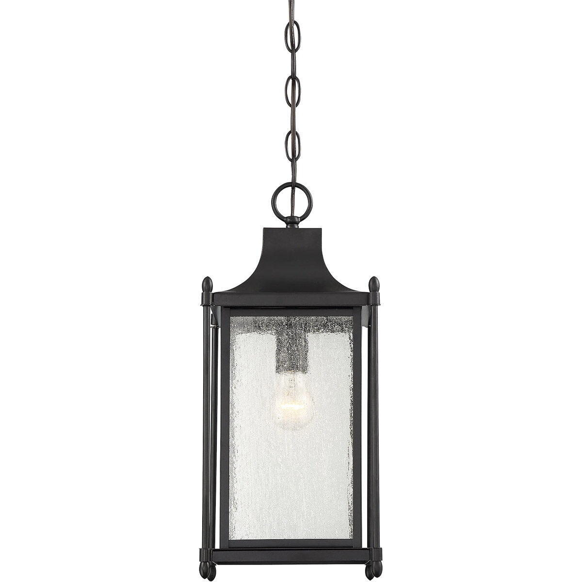 Dunnmore 1 Light 8 inch Black Outdoor Hanging Lantern