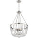 Bergamo 4 Light 19.88 inch Antique Nickel Pendant Ceiling Light