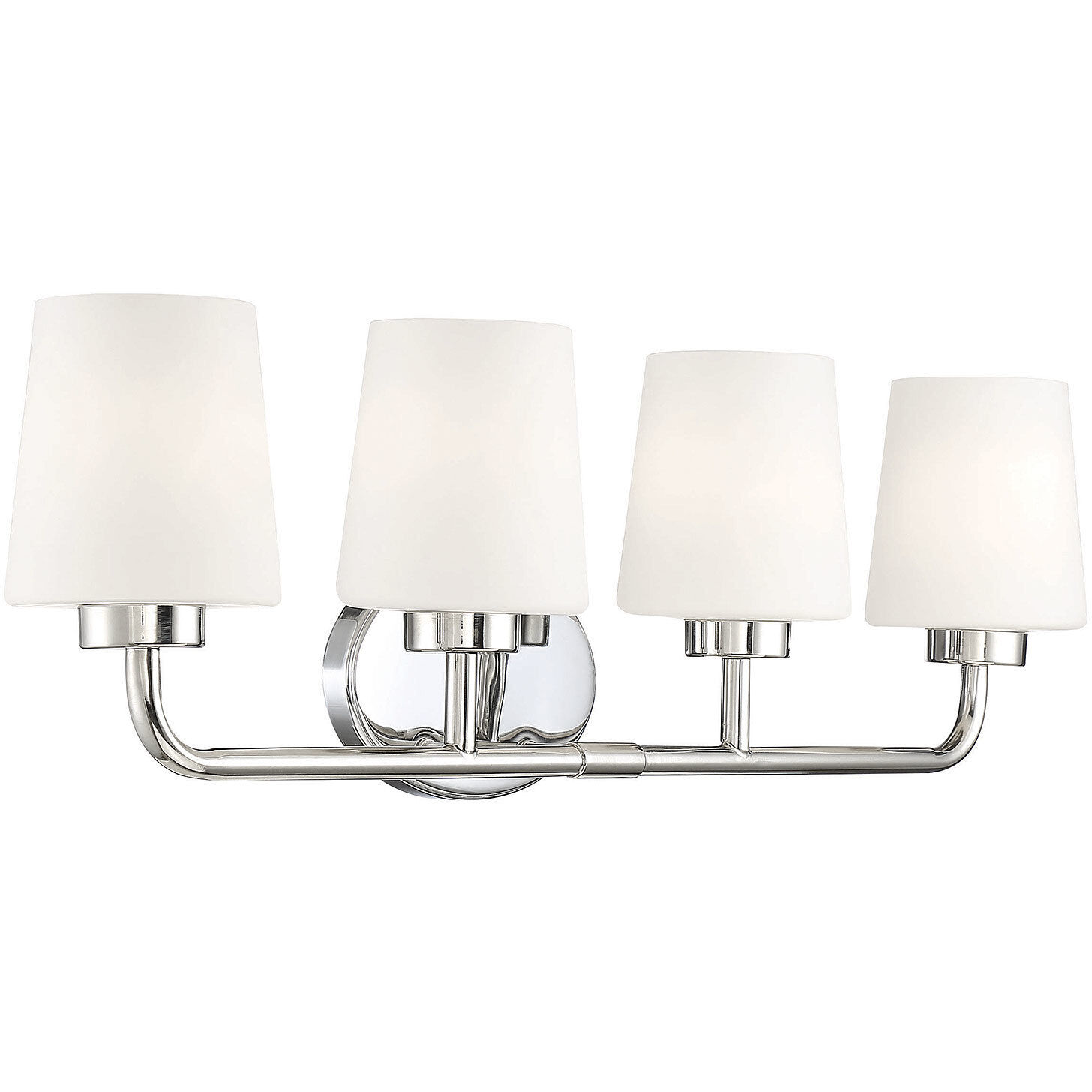Capra 4 Light 31 inch Polished Nickel Bathroom Vanity Light Wall Light, Essentials