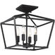 Townsend 4 Light 13 inch Classic Bronze Semi-Flush Ceiling Light, Essentials