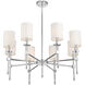 Chatham 8 Light 34 inch Polished Nickel Chandelier Ceiling Light