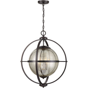 Pearl 3 Light 21 inch Oiled Burnished Bronze Pendant Ceiling Light in Oil Burnished Bronze