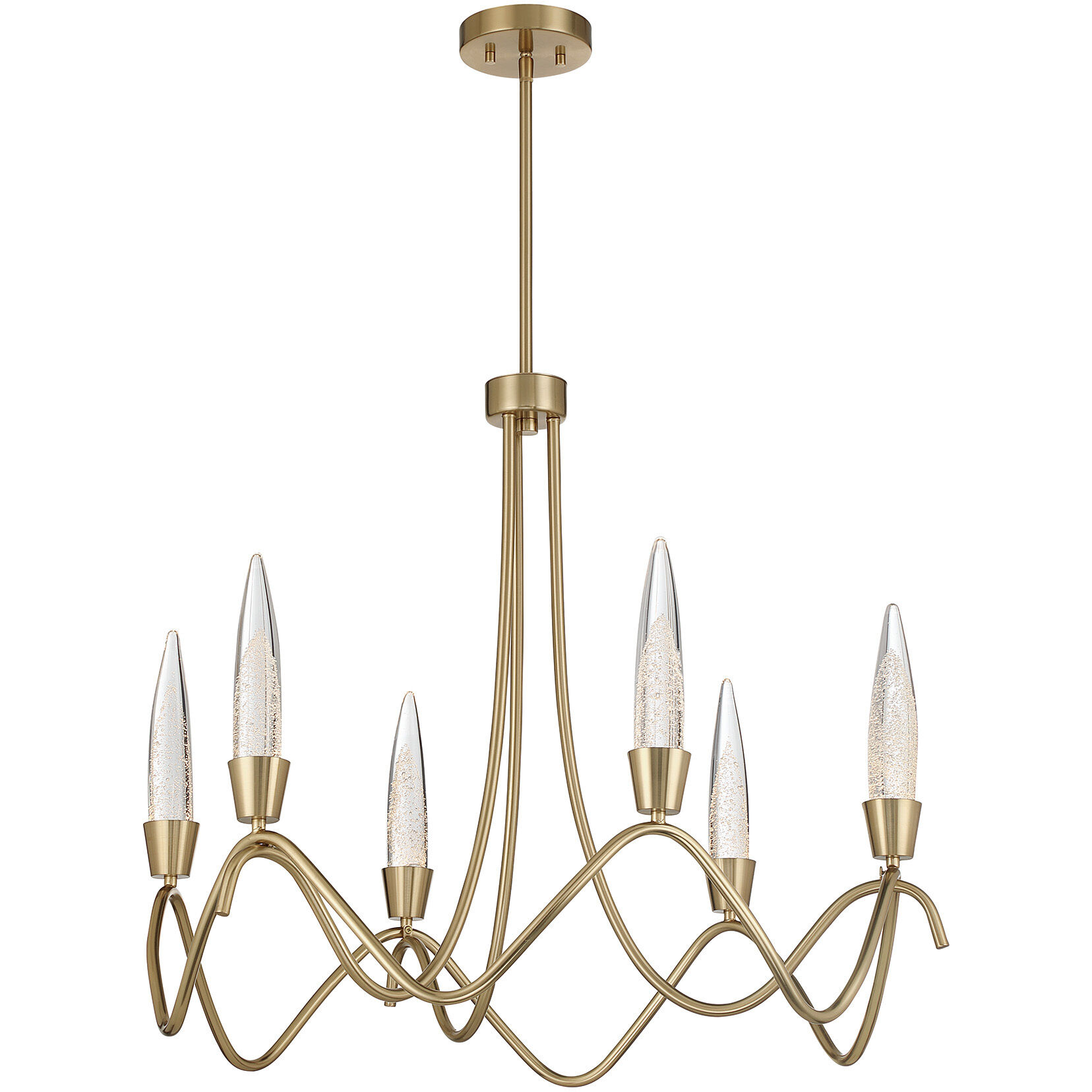 Sofia LED 30 inch Noble Brass Chandelier Ceiling Light