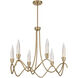 Sofia LED 30 inch Noble Brass Chandelier Ceiling Light