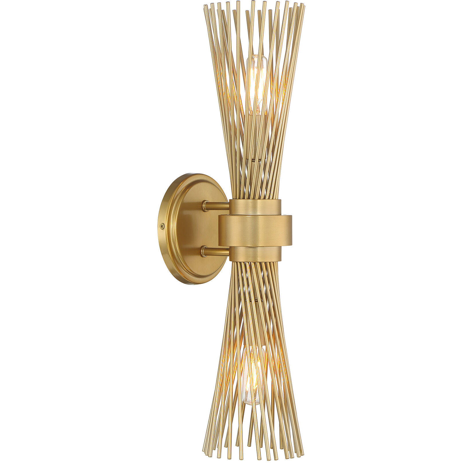 Longfellow 2 Light 5.12 inch Burnished Brass Wall Sconce Wall Light