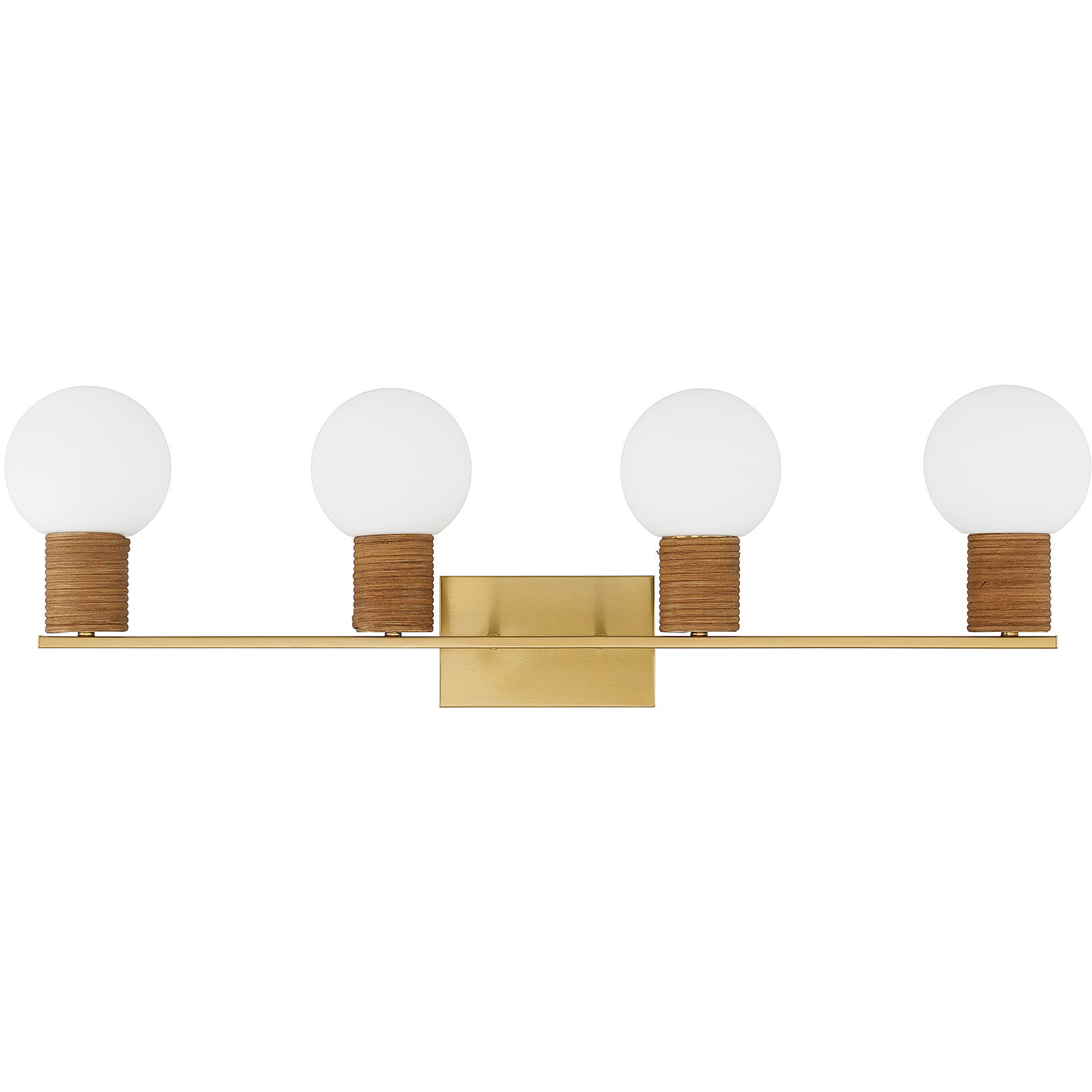 Jarrell 4 Light 33.5 inch Warm Brass Bathroom Vanity Light Wall Light