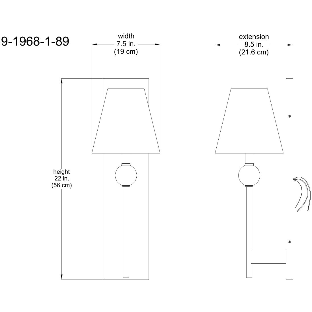 Travis 1 Light 7.5 inch Warm Brass Wall Sconce Wall Light