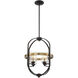 Kirkland 4 Light 16.5 inch English Bronze and Warm Brass Pendant Ceiling Light