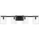 Genry 4 Light 35 inch Black Bathroom Vanity Light Wall Light