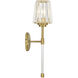 Garnet 1 Light 5.5 inch Warm Brass Wall Sconce Wall Light