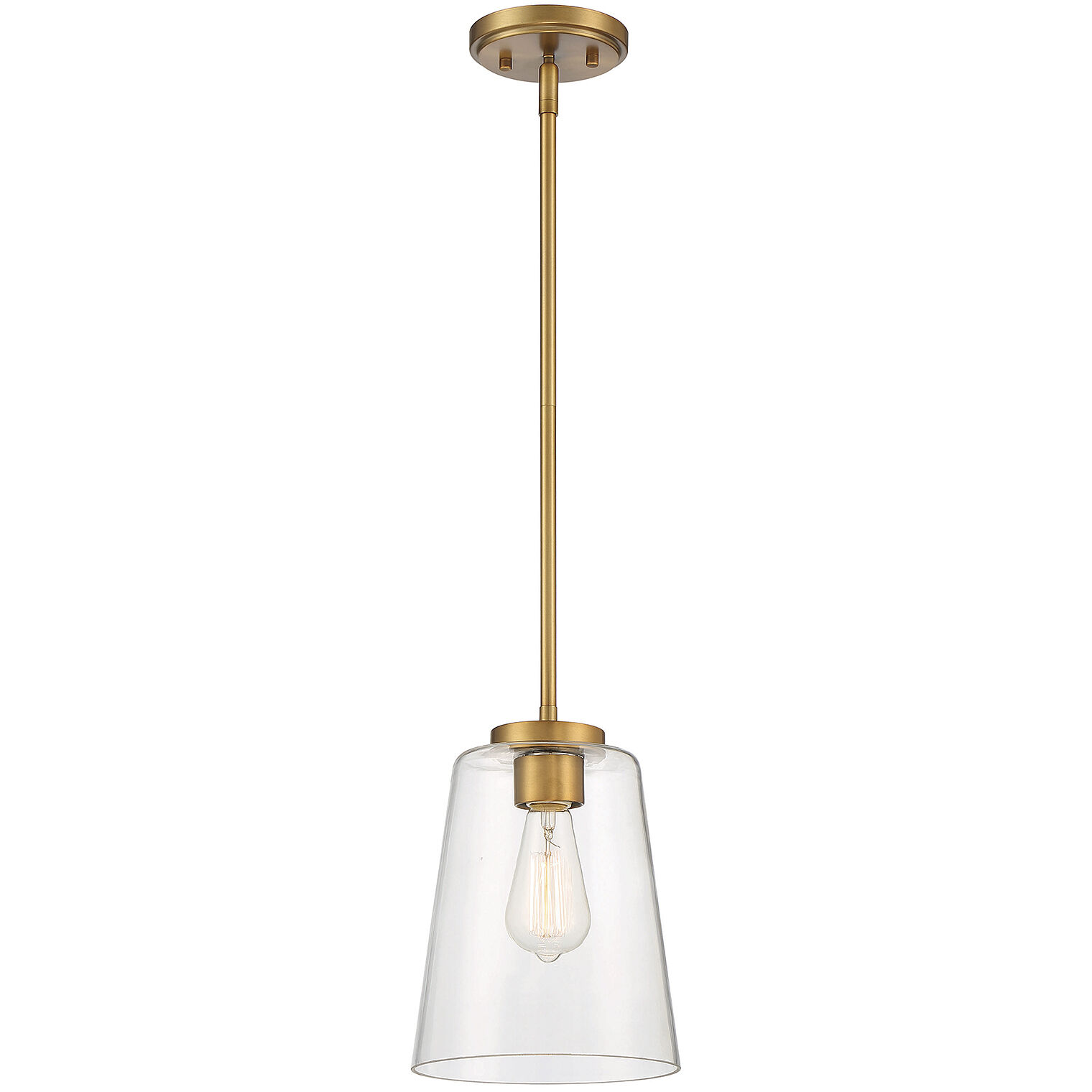 Calhoun 1 Light 8 inch Warm Brass Pendant Ceiling Light, Essentials