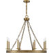 Seville 8 Light 34 inch Warm Brass Chandelier Ceiling Light, Essentials