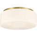 Edgemont 4 Light 20 inch Warm Brass Flush Mount Ceiling Light
