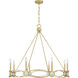 Minette 8 Light 37 inch Spun Gold Chandelier Ceiling Light