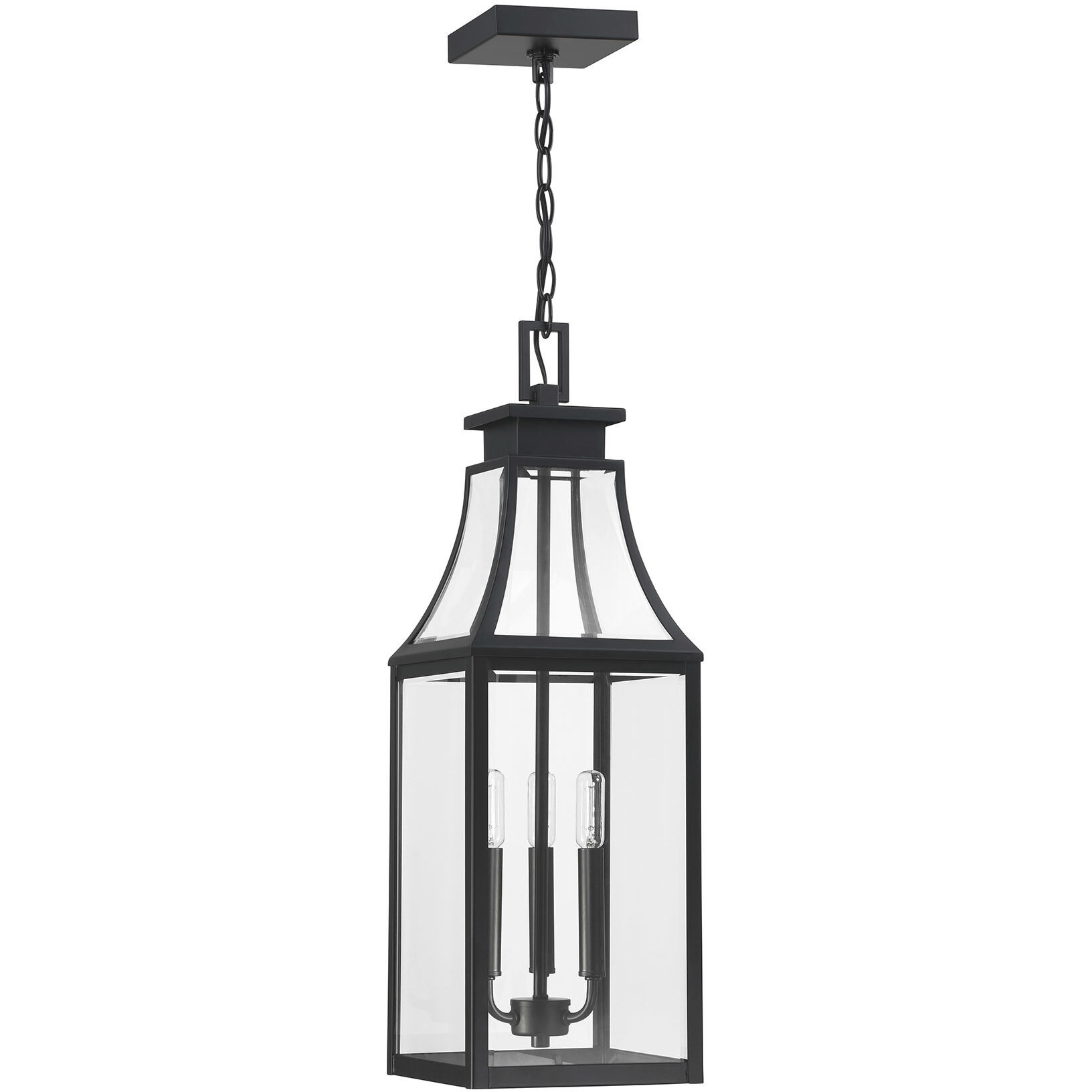 Emery 3 Light 8.25 inch Matte Black Outdoor Hanging Lantern