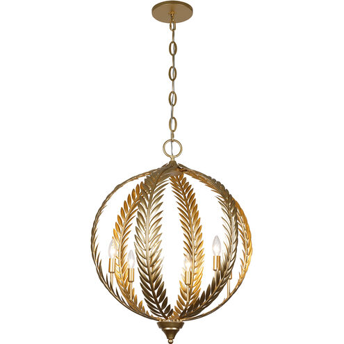 Atlas 6 Light 24 inch Grecian Gold Pendant Ceiling Light