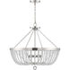 Bergamo 6 Light 26 inch Antique Nickel Pendant Ceiling Light