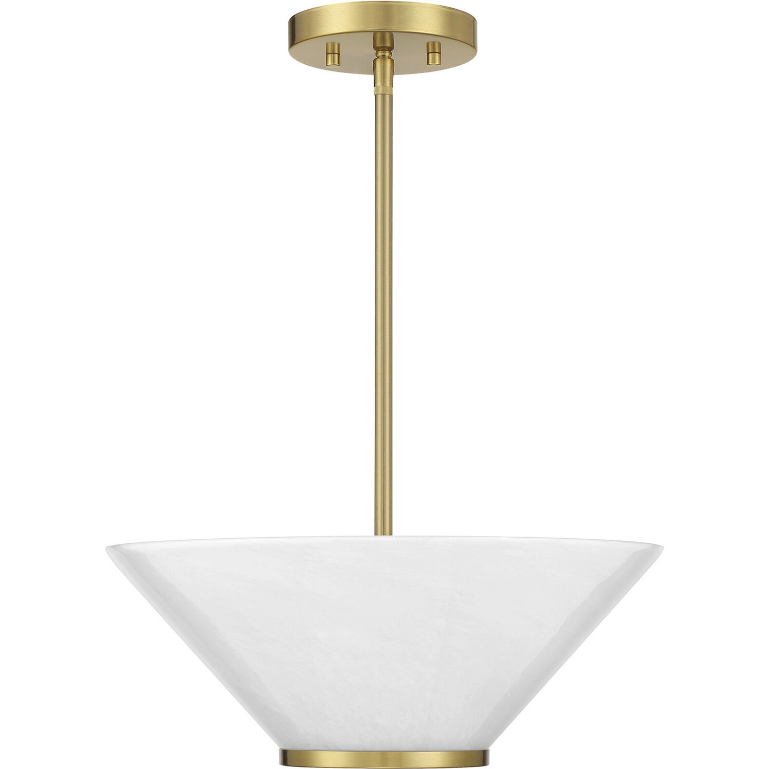 Blair 3 Light 15 inch Warm Brass Convertible Semi-Flush or Pendant Ceiling Light