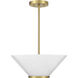 Blair 3 Light 15 inch Warm Brass Convertible Semi-Flush or Pendant Ceiling Light