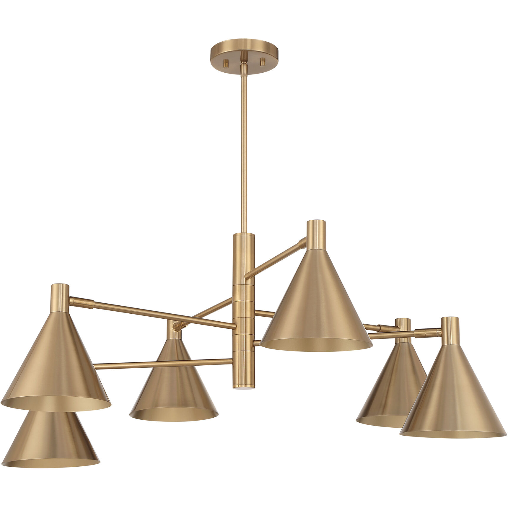 Savoy House 1-8003-6-127 Pharos 6 Light 38 inch Noble Brass
