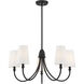 Cameron 5 Light 29 inch Matte Black Chandelier Ceiling Light, Essentials