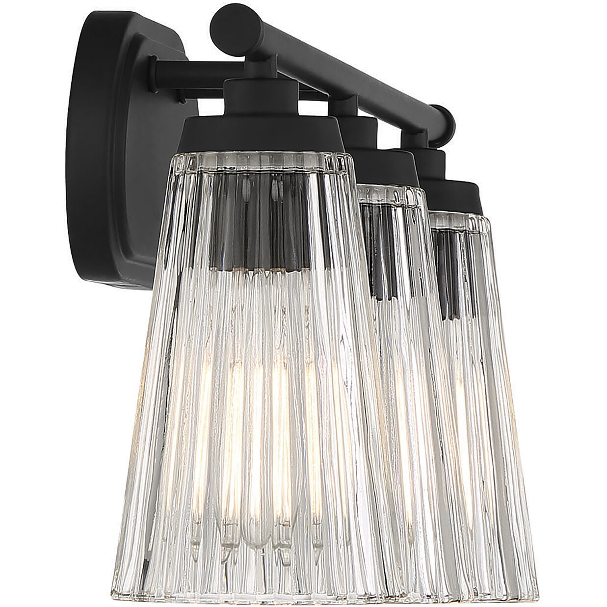 Chantilly 3 Light 22 inch Black Bathroom Vanity Light Wall Light, Essentials