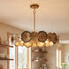 Lincoln 5 Light 35.25 inch Distressed Gold and Bronze Pendant Ceiling Light
