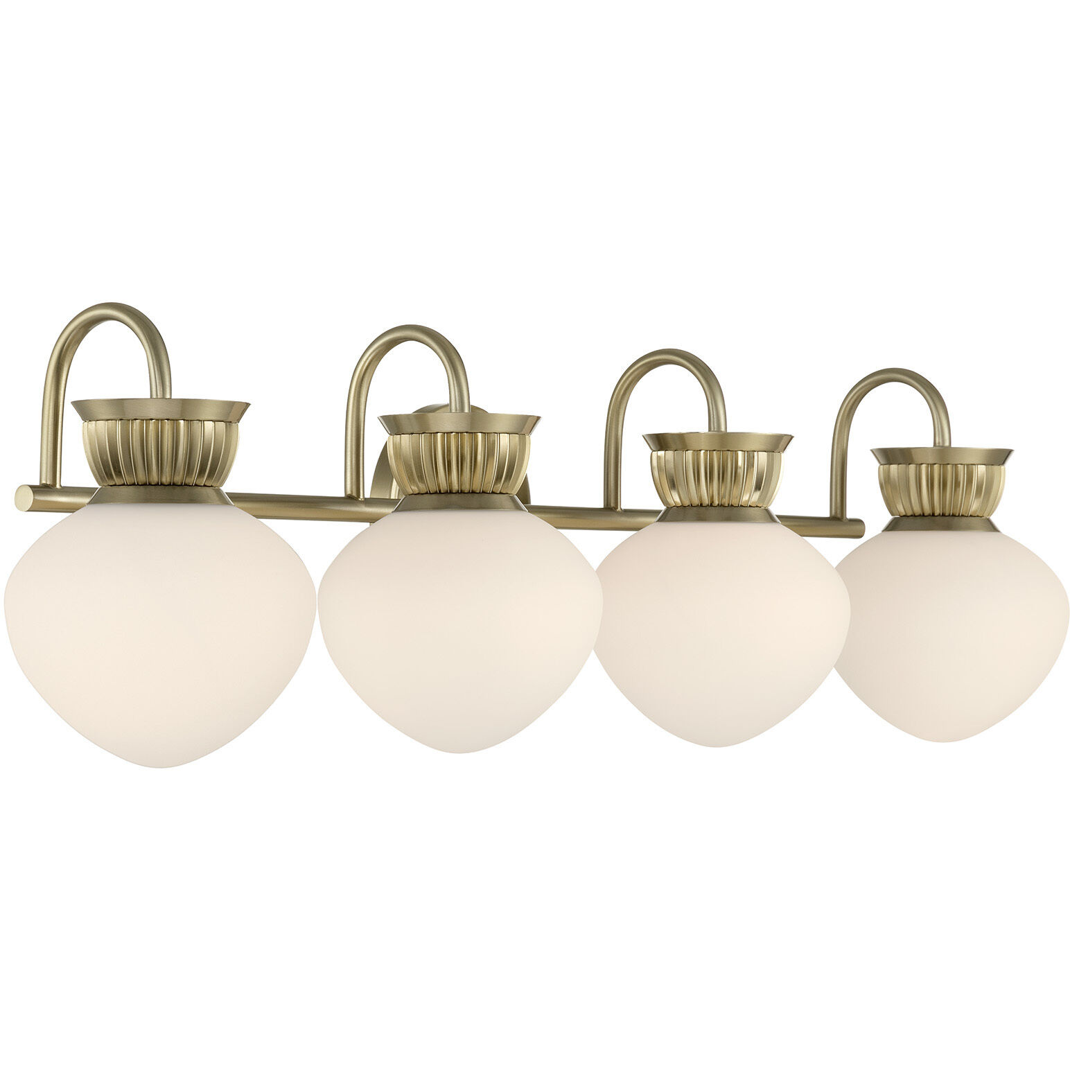 Melbourne 4 Light 33.25 inch Noble Brass Bathroom Vanity Light Wall Light