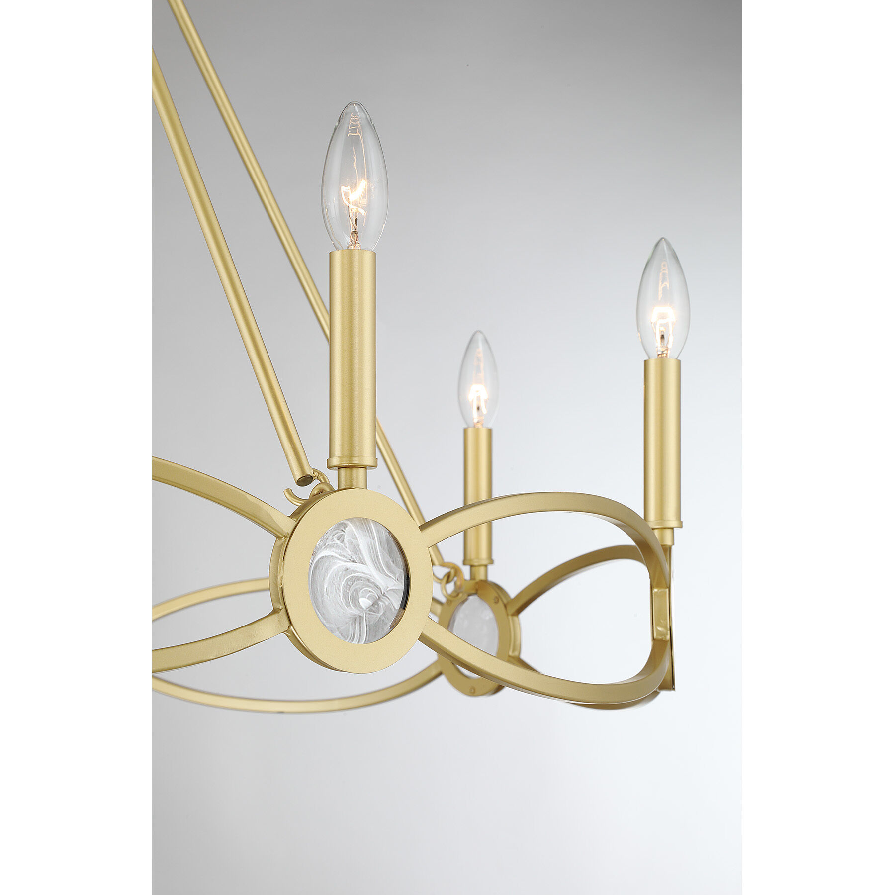 Minette 8 Light 37 inch Spun Gold Chandelier Ceiling Light
