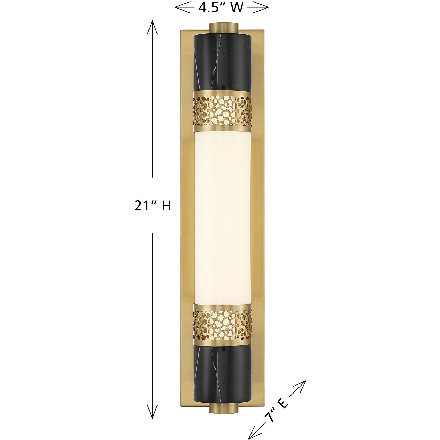 Farrell LED 4.5 inch Warm Brass Wall Sconce Wall Light