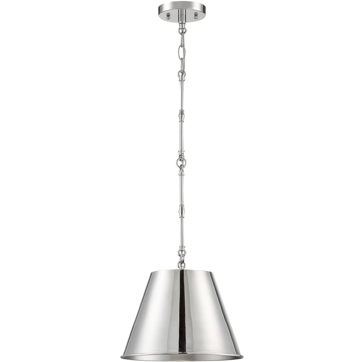 Alden 1 Light 12 inch Polished Nickel Pendant Ceiling Light, Essentials