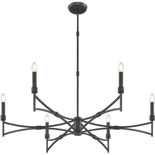 Gardner 6 Light 40 inch Champagne Mist Chandelier Ceiling Light
