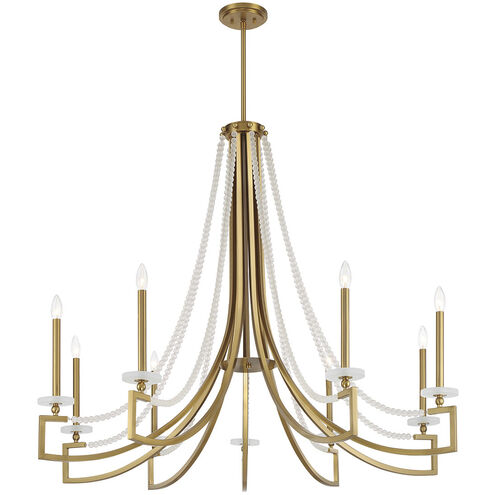 Helen 9 Light 50 inch Warm Brass Chandelier Ceiling Light